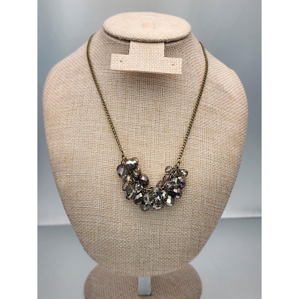 Vtg KENNETH COLE REACTION Signed Necklace Smokey Faceted Beads FREE $HIPPING!! - Picture 6 of 10